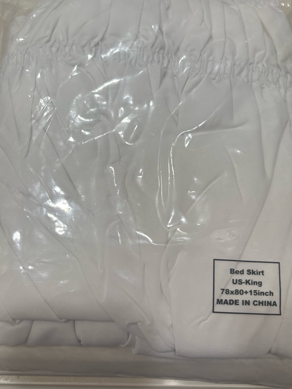 US KING white Bed Skirt⭐️NWT⭐️